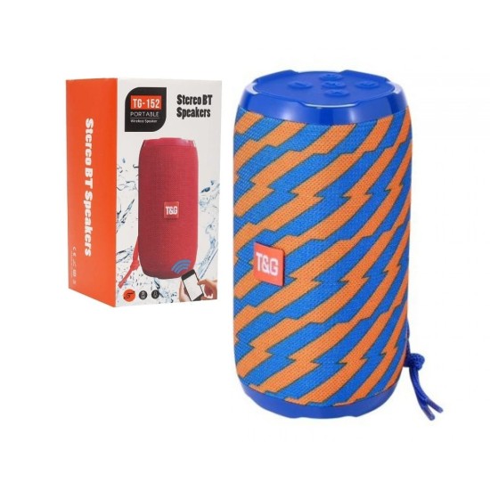 T&G WIRELESS BLUETOOTH SPEAKER TG-152 FM/MICROSD/USB/AUX ORANGE BLUE